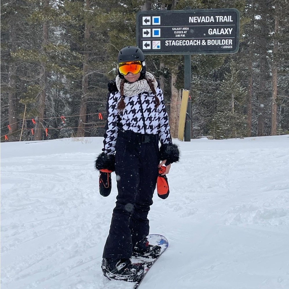 Houndstooth snowsuit
